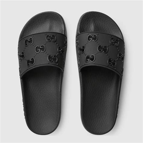 black gucci sliders womens|gucci slides women fit.